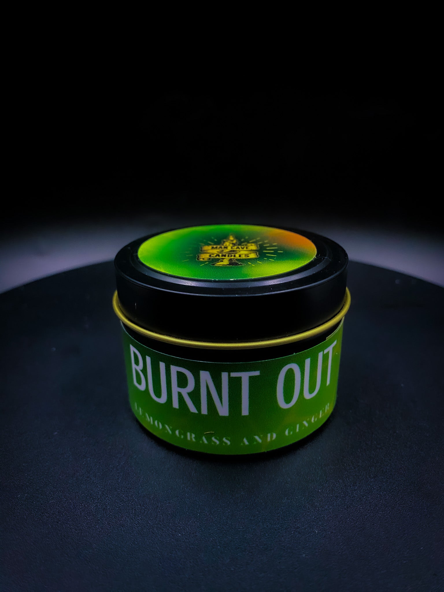 Burnt Out - Lemongrass/Ginger Scented Man Cave Candle